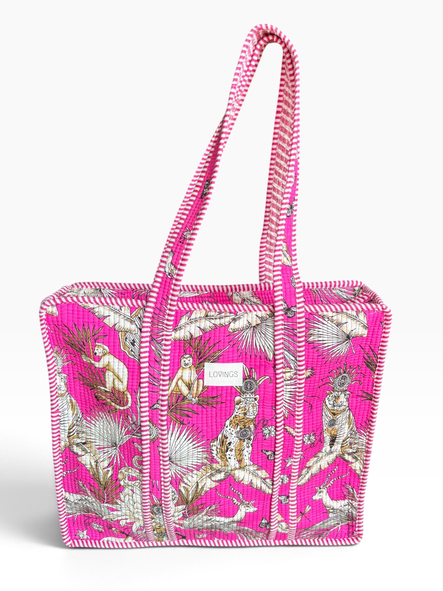 Pink Safari - Tote Bag met Rits