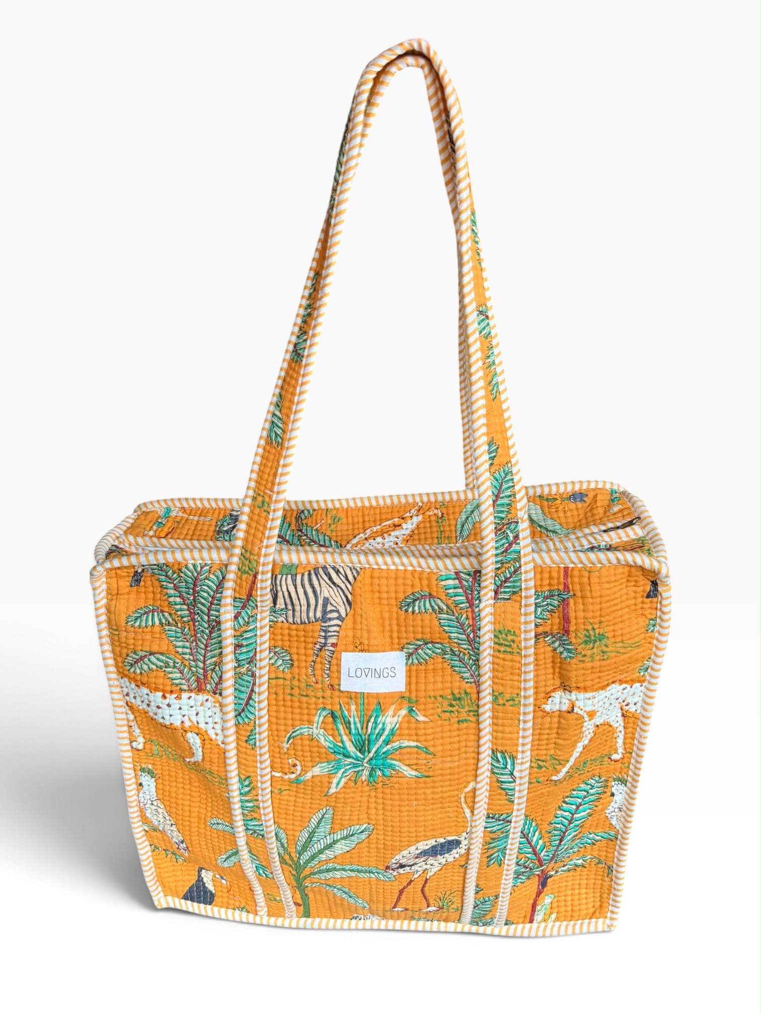 Yellow Jungle - Tote Bag met Rits